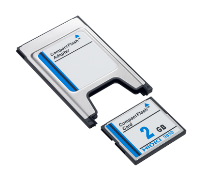 hioki 9830 removable compact flash cards for storing important data and transferring measured value