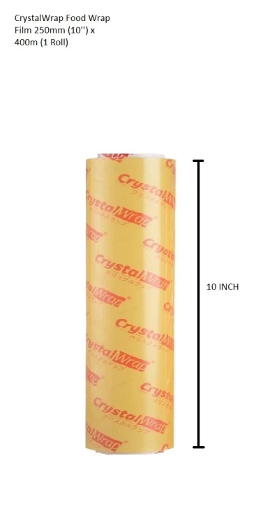 CrystalWrap Food Wrap Film 250mm (10'') x 400m (1 Roll)