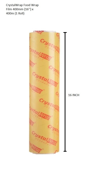 CrystalWrap Food Wrap Film 400mm (16'') x 400m (1 Roll)