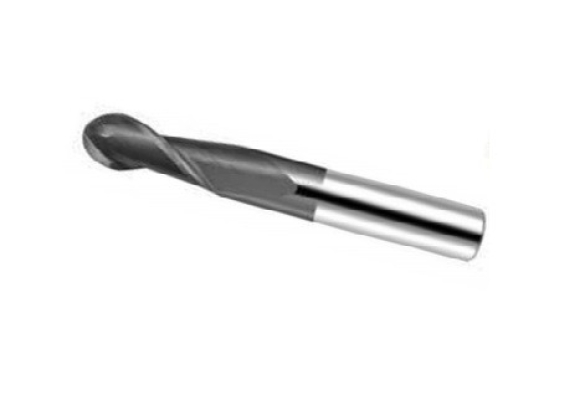 ROCK CARBIDE 2F BALL NOSE ENDMILL (REGULAR LENGTH) TIALN 50 HRC 2F