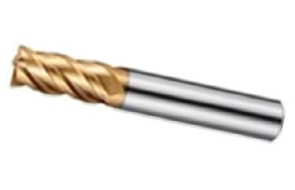 ROCK 2F MICRO & DECIMAL CARBIDE ENDMILL GOLD 55 HRC 4F (H504)