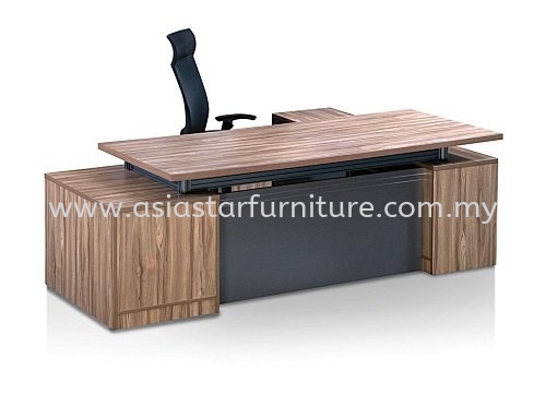 ZARAMO MEJA PEJABAT PENGARAH KAKI KAYU DENGAN KABINET PEJABAT TEPI - Must Buy Director Office Table | Director Office Table Putra Jaya | Director Office Table Cyber Jaya | Director Office Table Bangi