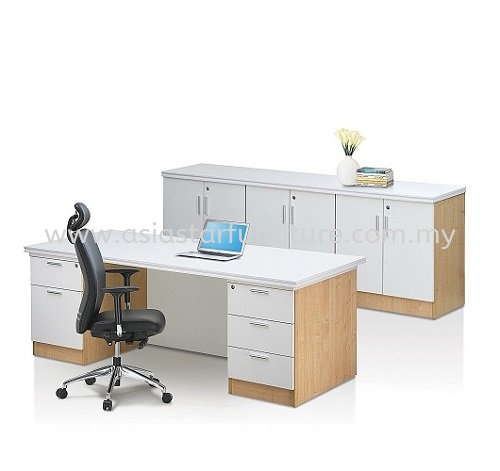 DITOMA EXECUTIVE DIRECTOR OFFICE TABLE WITH LOW OFFICE CABINET - Top 10 Best Budget Director Office Table | Director Office Table Balakong | Director Office Table Mahkota Cheras | Director Office Table Puchong