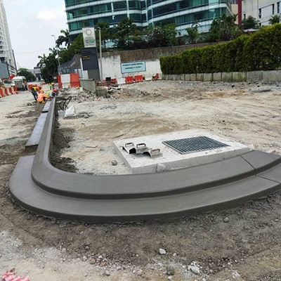 Cast In Situ Road Kerb