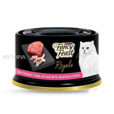 FANCY FEAST WHITEMEAT TUNA AFFAIR WITH SEAFOOD STRIPS 85G