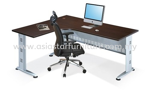 QAMAR L-SHAPE WRITING OFFICE TABLE/DESK - L-Shape Office Table Bukit Jelutong | L-Shape Office Table Kota Damansara | L-Shape Office Table Dataran Prima | L-Shape Office Table Glenmarie Shah Alam