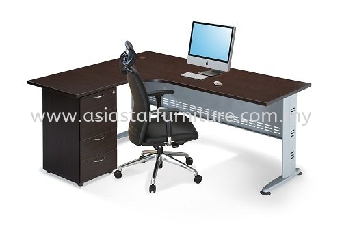 QAMAR L-SHAPE WRITING OFFICE TABLE/DESK - L-Shape Office Table Pusat Bandar Damansara | L-Shape Office Table Damansara Height | L-Shape Office Table Bandar Utama | L-Shape Office Table Mutiara Damansara