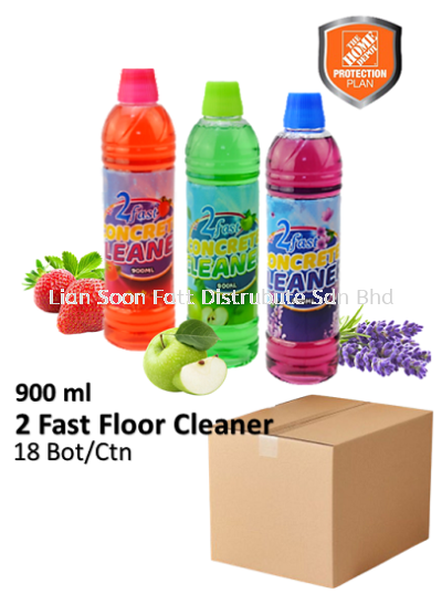 2 Fast 900ml Floor Cleaner Lavender, Strawberry, Apple(18bot)