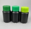 Pharmaceutical Tablet / Capsule Bottles : Black Bottles with Colour Caps <150 Pharmaceuticals Capsule Bottle