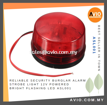 Reliable Security Burglar Alarm Red Bright Flashing LED Strobe Light for Wired Alarm use 12V DC Powered ASL001