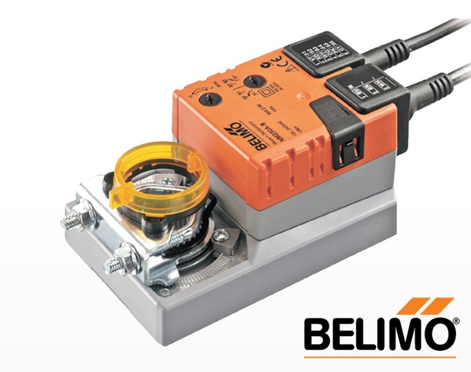 BELIMO SM230A-S OPEN-CLOSE NON-SPRING-RETURN DAMPER ACTUATOR 20NM, 230VAC, 50/60HZ WITH 1 x SPDT