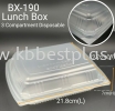 BX-190 (3 CAVITIES LUNCH BOX) 50pcs+/- TAKE AWAY PACKAGING PRODUCTS