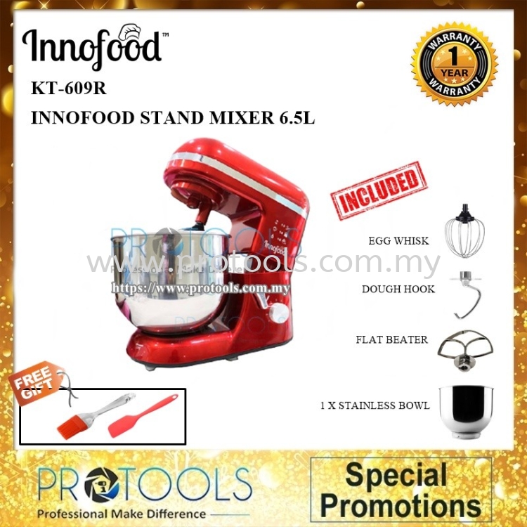 INNOFOOD KT-609R STAND MIXER 6.5L (RED)
