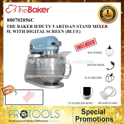 THE BAKER H/DUTY 5 ARTISAN STAND MIXER 5L WITH DIGITAL SCREEN (880702056C) 