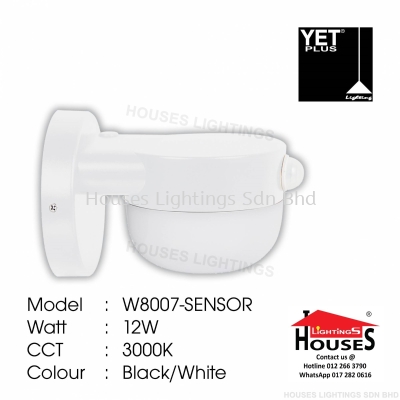 W8007 12W WH SENSOR LED-WW