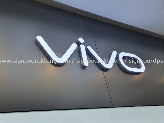 vivo 3d led frontlit indoor signage signbaord at klang kuala lumpur puchong