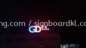 GDEX aluminium big 3d led frontlit signage signbaord at klang kuala lumpur puchong ALUMINIUM BIG 3D BOX UP LETTERING SIGNAGE