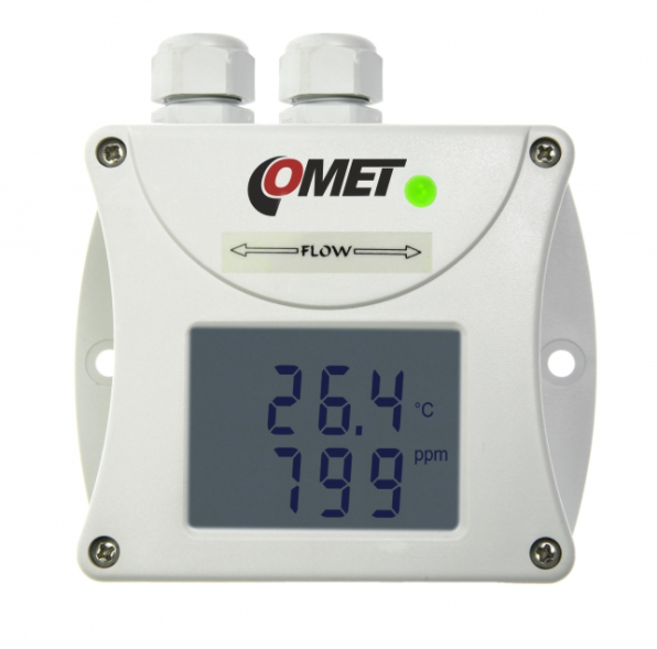 comet t6445 co2 concentration thermometer hygrometer with rs485 interface, duct mount