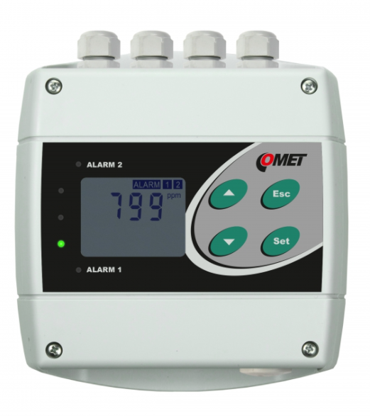 comet h5324 co2 concentration transmitter with rs232 and two relay outputs