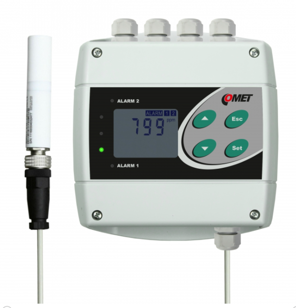 comet h5321 co2 concentration transmitter with rs232 and two relay outputs
