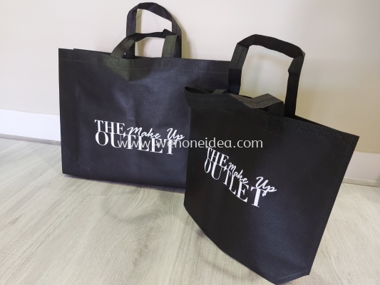 A3 Black Non Woven Bag with Silkscreen Printing