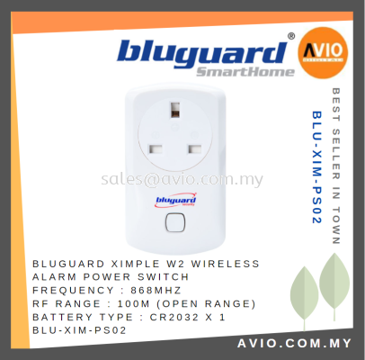 Bluguard Security Burglar Wireless Alarm Ximple W2 Power Switch 868MHz 100M CR2032 Battery BLU-XIM-PS02