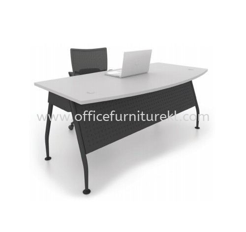 MADISON EXECUTIVE OFFICE TABLE / DESK D SHAPE (Color Grey) - executive table Sungai Besi | executive table Gombak Setia | executive table Cheras | executive table Selling Fast