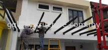 To Fabrication Awning Pergola T-beam Design Acp @ Jalan Burung Takur, Taman Bukit Maluri Kepong, 52100 Kuala Lumpur. Aluminum Composite Panel