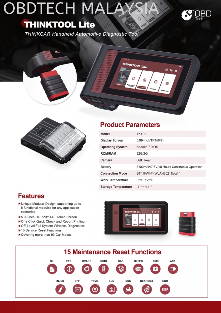 Auto Diagnosis scanner Thinktool Lite Malaysia