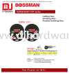 BOSSMAN SUPER EASY CUT SERIES SUPER EASYCUT FLEXIBLE GRINDING DISC BFG4 AC60 60G CARBON STEEL 4'' X 2.9MM X 1.6MM 9555747348706 (CL) HAND TOOLS TOOLS & EQUIPMENTS