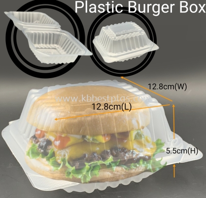 T201Plastic Burger Box 100pcs+/-