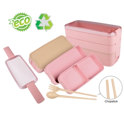 LB 3183 Wheat Straw Bento Box