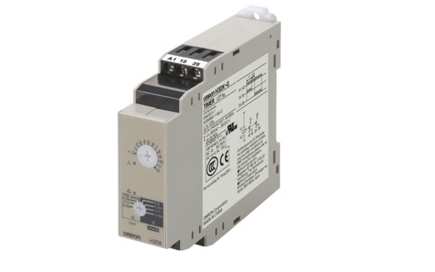 omron h3dk-g din track-mounted, 22.5-mm-width standard timer series