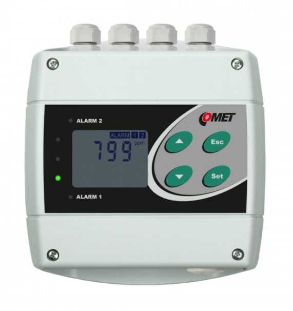 comet h5424 co2 concentration transmitter with rs485 and two relay outputs