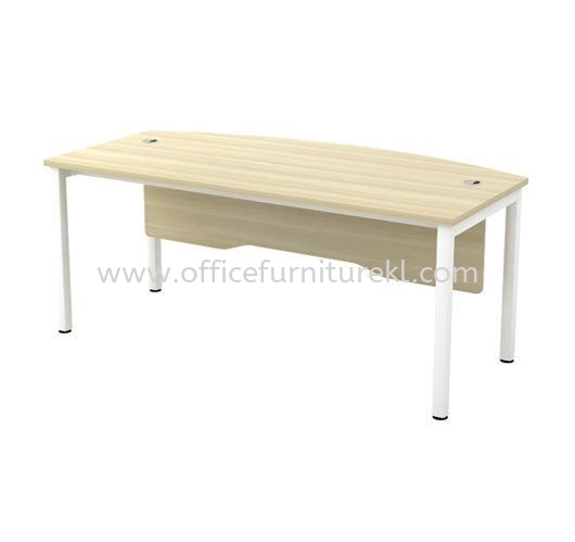 MUPHI EXECUTIVE OFFICE TABLE / DESK D-SHAPE ASWB 180A (Color Boras Ash) - executive table Pandan Indah | executive table Setiawangsa | executive table Uoa Business Park | executive table Must Buy 