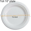 Toli 10" PS Plate 50's+/- Disposable Plastic Product