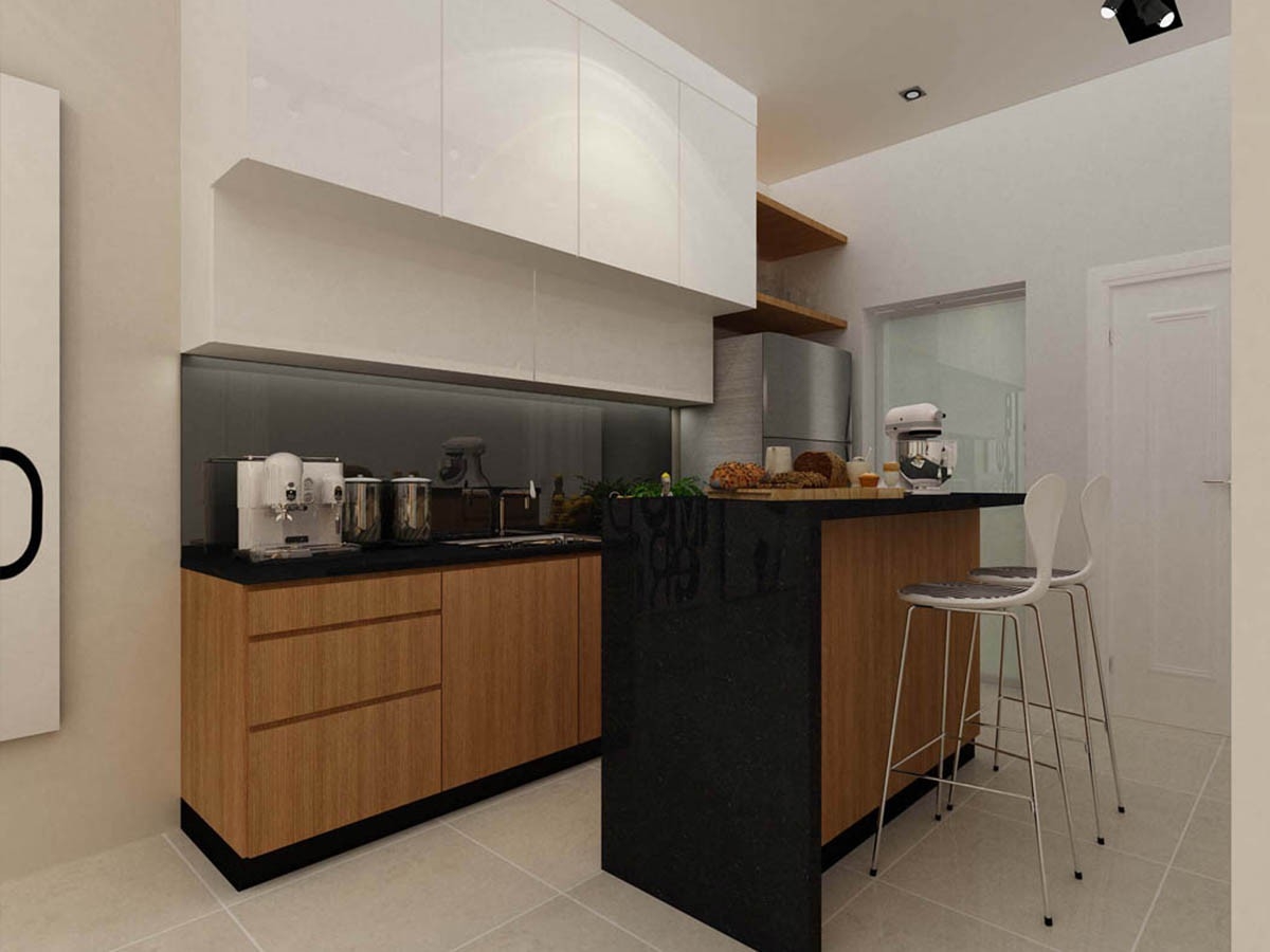 Kitchen Area Dry&Wet Kitchen Cabinet Modern Interior Design Ideas-Renovation-Residential-LA Garden JP Perdana Johor Bahru Kitchen Design Residential Design Interior Design