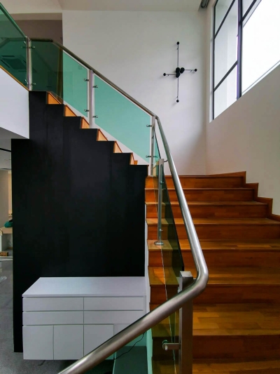 Staircase Area Modern Interior Design Customized Furniture Renovation Johor Bahru Gelang Patah