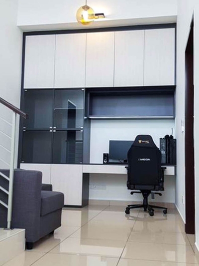 Study Room Area Modern Interior Design Customized Furniture Renovation -Taman Desa Tebrau, Johor Bahru