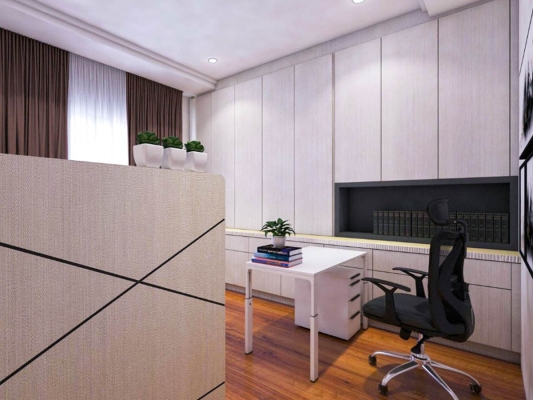Study Room Area Modern Interior Design Customized Furniture Renovation