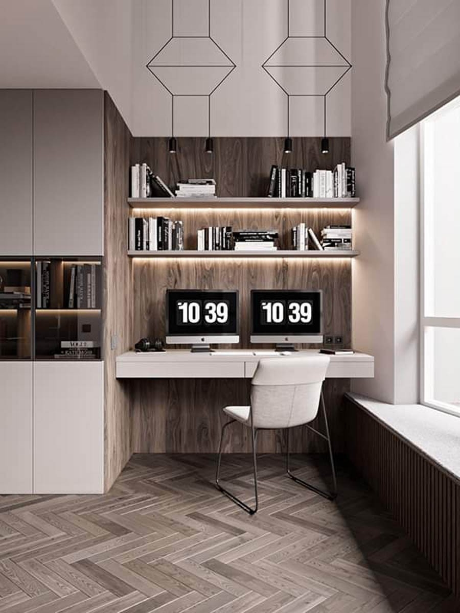 Study Room Area Modern Interior Design Customized Furniture Renovation Study Room Design Residential Design Interior Design