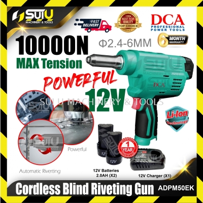 DCA ADPM50 12V Cordless Blind Riveting Gun 10000N