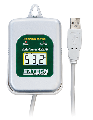 extech 42275 : temperature/humidity datalogger kit with pc interface