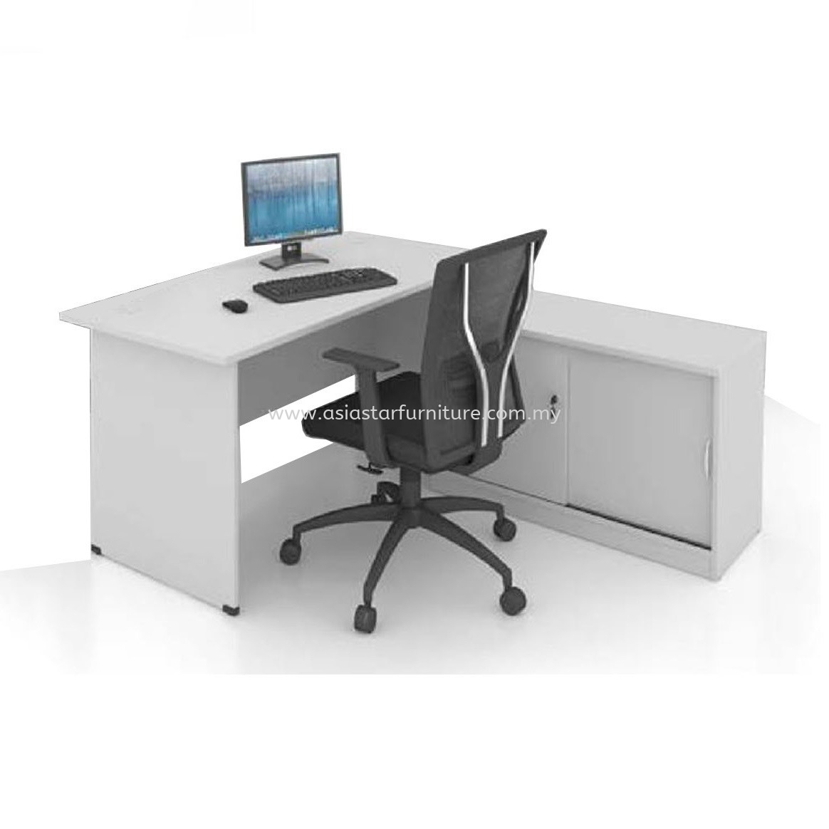 5' OFFICE TABLE | STUDY TABLE | COMPUTER TABLE C/W SIDE CABINET SET - office table Cheras | office table Ampang | office table Sungai Besi | office table Gombak 