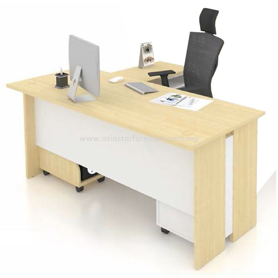 FAMAH 5' OFFICE TABLE C/W SIDE TABLE & DRAWER SET - office table set Kajang | office table set Semenyih | office table set Bangi | office table set Nilai