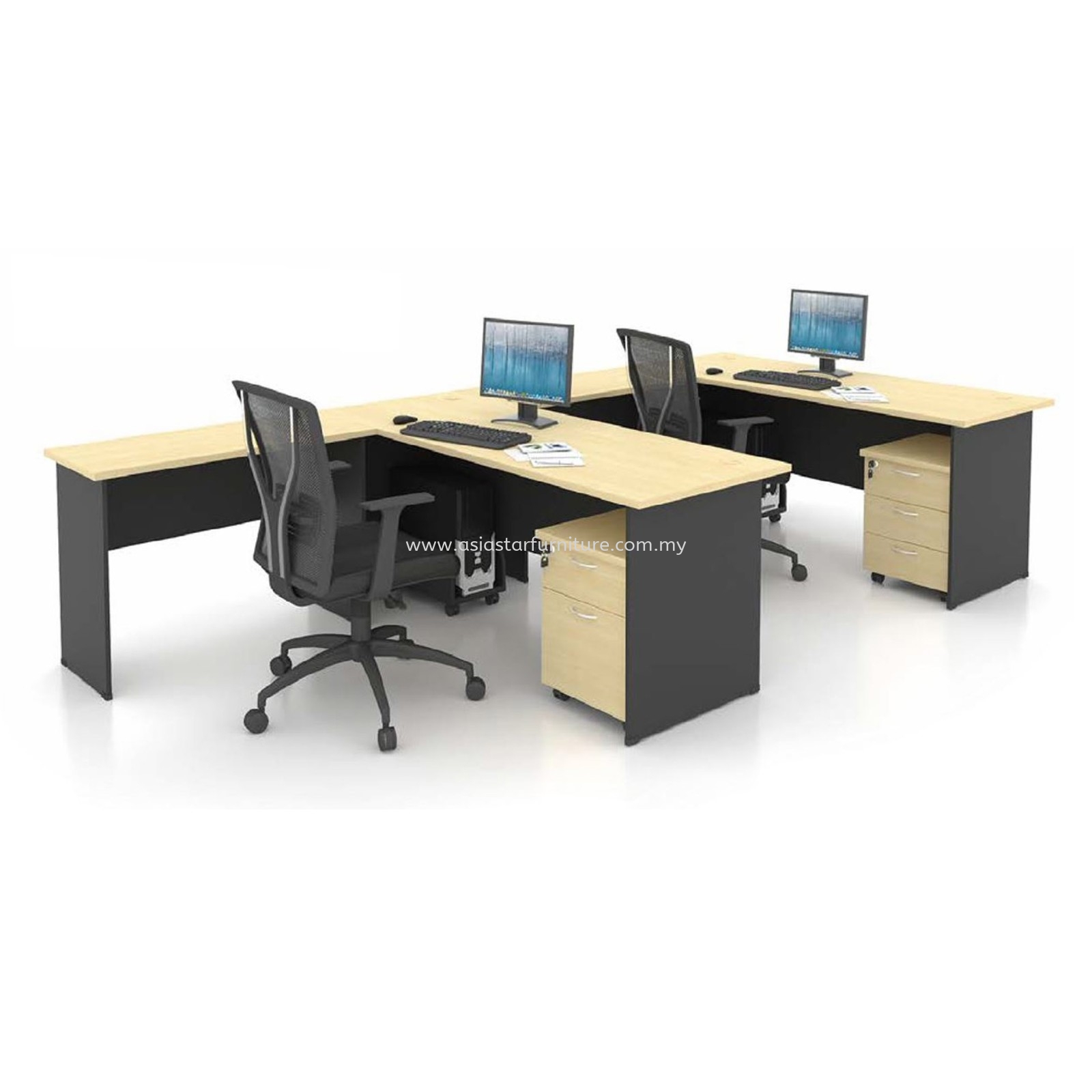 5' OFFICE TABLE | COMPUTER TABLE | STUDY TABLE C/W SIDE TABLE AND DRAWER 1D1F SET - office table Bukit Jalil | office table Taman Sea | office table Kuchai Lama | office table Old Klang Road
