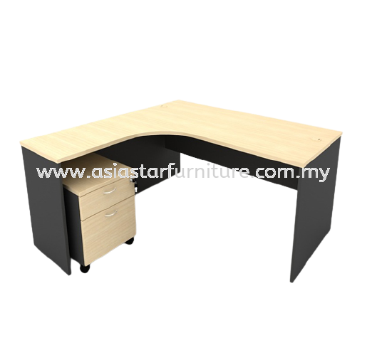 5' L SHAPE TABLE | STUDY TABLE | COMPUTER TABLE C/W MOBILE PEDESTAL 1D1F - L shape table Sunway | L shape table Seri Kembangan | L shape table Sungai Buloh | L shape table Sri Petaling | L shape table Bukit Jalil