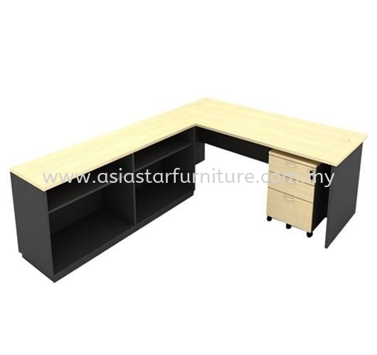 5' OFFICE TABLE | STUDY TABLE | COMPUTER TABLE C/W DUAL SIDE CABINET & MOBILE DRAWER 2D1F SET - office table set Putra Jaya | office table set Cyber Jaya | office table set Sepang | office table set Bangi