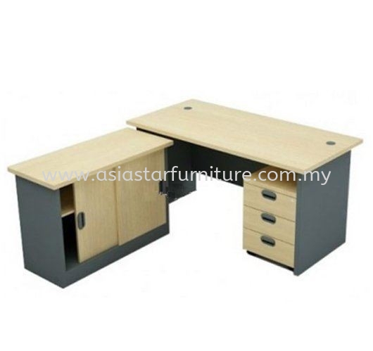 5' OFFICE TABLE C/W SIDE CABINET & MOBILE PEDESTAL 3D SET AGT157 SET - office table Promotion Offer set Bangsar | office table Mont Kiara | office table Sri Hartamas | office table Kelana Jaya