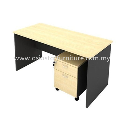 4' Office Table/desk | Study Table | Computer Table c/w Mobile Pedestal 1D1F (Color Maple) - study/office table Sri Hartamas | study/office table Mont Kiara | study/office table Gombak | study/office table Bangsar | study/office table Batu Caves